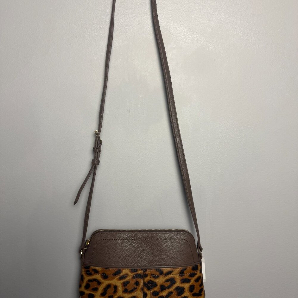 NWT Ellis Leopard Calf Hair Crossbody Bag | OS - Picture 3 of 9